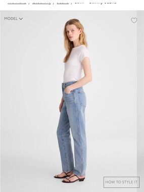 Madewell Light Blue Women’s Slim Straight Jeans (Org $148)